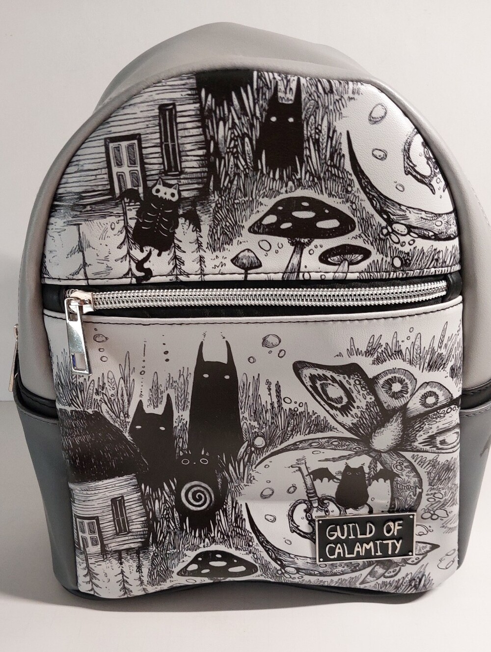 HotTopic - Guild of Calamity Black & White Illustration Mini Backpack